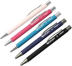Westcott PRIMESOFT-XB Ballpoint Pen Pack of 5 Mix | GRS Certified Premium Ballpoint Pen Made of Aluminium | Document Safe with Blue/Black Ink | Line Width XB 1.4 mm | E-1744996 00