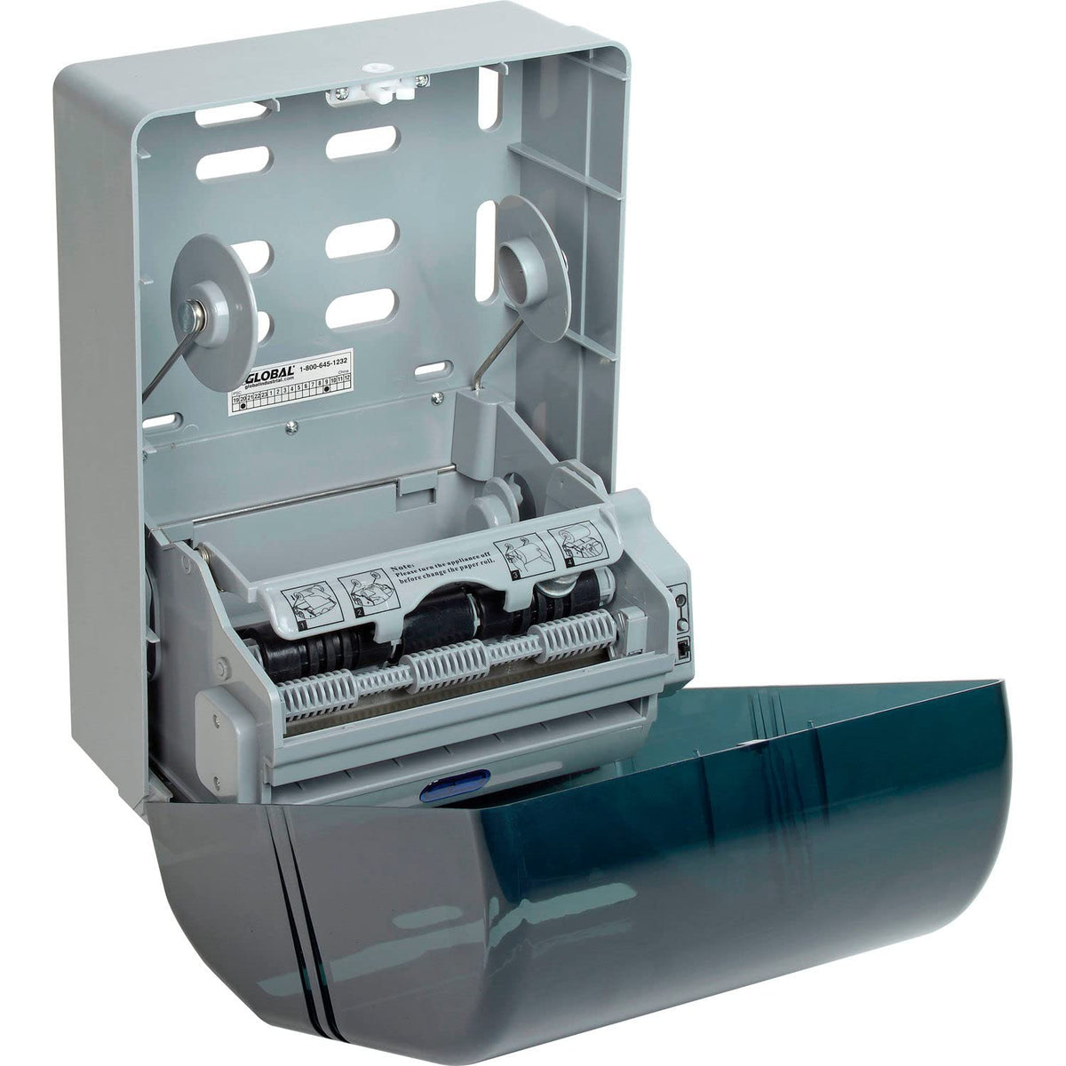 Automatic Paper Towel Roll Dispenser by Global Industrial – Plastic, Smoke Gray, Model PW-20