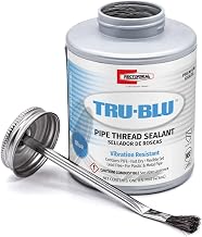 Rectorseal Tru-Blu 31431 Pipe Thread Sealant, Fast-Dry, Flexible Set Thread Sealant Designed for High Vibration Environments, PTFE Enriched, Plumbing, 1 Pint
