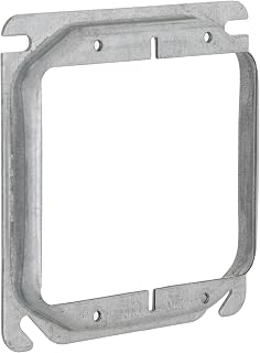 RACO 8778 4 in. Square Cover, 2-Device, 1/2" Raised, Steel