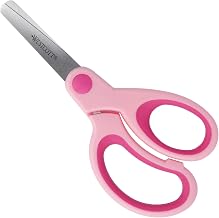 Westcott Softgrip Children's Scissors Pink Right-Handed | Ergonomic Handle for preschoolers | 13 cm (5") Ideal for Children's Hands | Rounded tip | E-21580 00