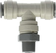 John Guest PI101603S Swivel Branch Tee, 1/2" OD x 3/8" BSPT (Pack of 5)