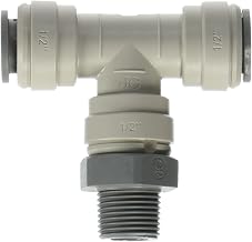 John Guest PI101603S Swivel Branch Tee, 1/2" OD x 3/8" BSPT (Pack of 5)