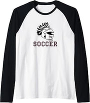 Curtis High School Warriors Soccer Raglan Baseball Tee