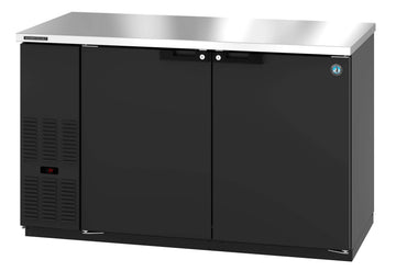 Refrigerator, Two Section, Black Vinyl, Solid Doors by HOSHIZAKI – 18.16 cubic_feet, Black, Model BB59