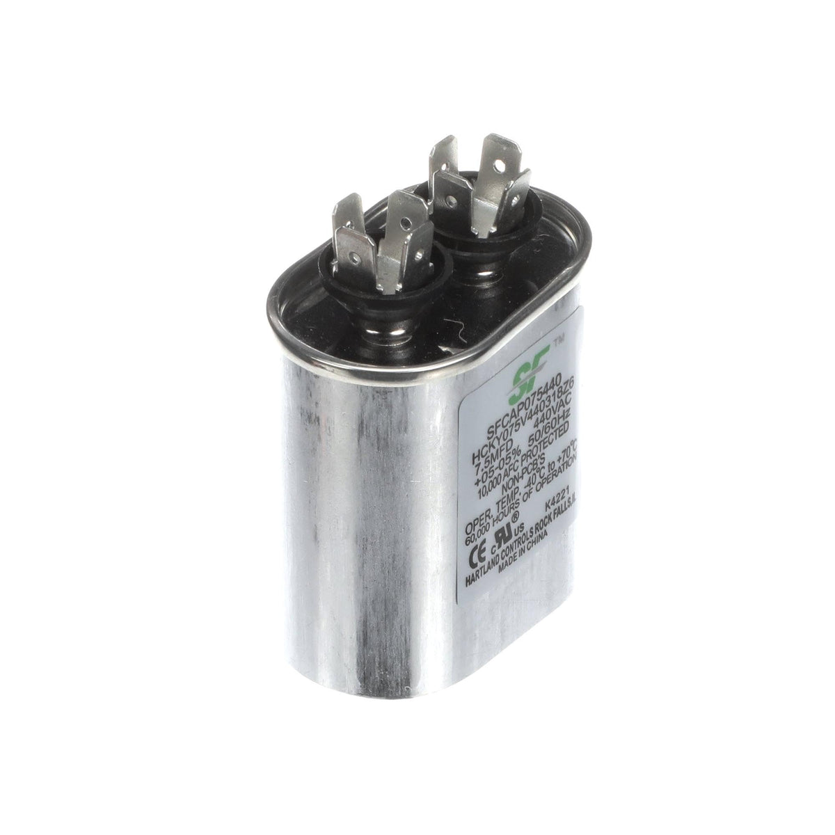 Capacitor, 7.5Mfd 370/440V by Trane – Aluminum, Model SFCAP075440