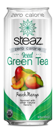 Steaz peach mango / 15.99 Fl Oz (Pack of 12) / 1 Iced Tea