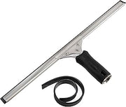 UNGER Connect and Clean 16” Performance Window and Glass Cleaning Squeegee with Replacement Rubber, Cleaning Supplies, Heavy Duty Household Cleaner Tools with Streak-Free Results