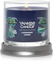 Yankee Candle Lakefront Lodge Scented, Signature 4.3oz Small Tumbler Single Wick Candle, Over 20 Hours of Burn Time