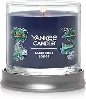 Yankee Candle Lakefront Lodge Scented, Signature 4.3oz Small Tumbler Single Wick Candle, Over 20 Hours of Burn Time