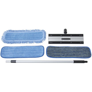 Microfiber Mop Kit Blue - 18" L x 5" W by HUBERT – Microfiber, Blue, Model MFM1KIT
