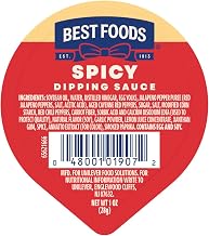 Best Foods Mayonnaise Spicy Dipping Sauce Cups, 1 Oz, 108 Pack | Gluten Free, No Artificial Flavors or Added MSG, No HFCS, Cayenne & Jalapeño Peppers, Medium Heat, for Takeout & Delivery