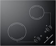 Summit 21" 2 Burner Electric Cooktop, Black - CR2B121 | 115 Volt Radiant Cooktop, ADA Compliant, Designed to fit popular 20" x 16" cutouts