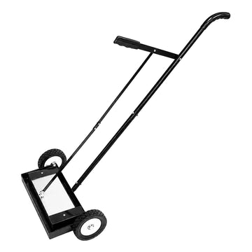 Magnetic Floor Sweeper with Release - Heavy Duty Push-Type by Master Magnetics – 5"L x 15.13"W x 48"H, Steel, Model MFSM14RX