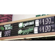 Produce Track Signs Matte Black Plastic 6 Channel Wood Framed - 48"L by HUBERT – Plastic, Black, Model B2121011