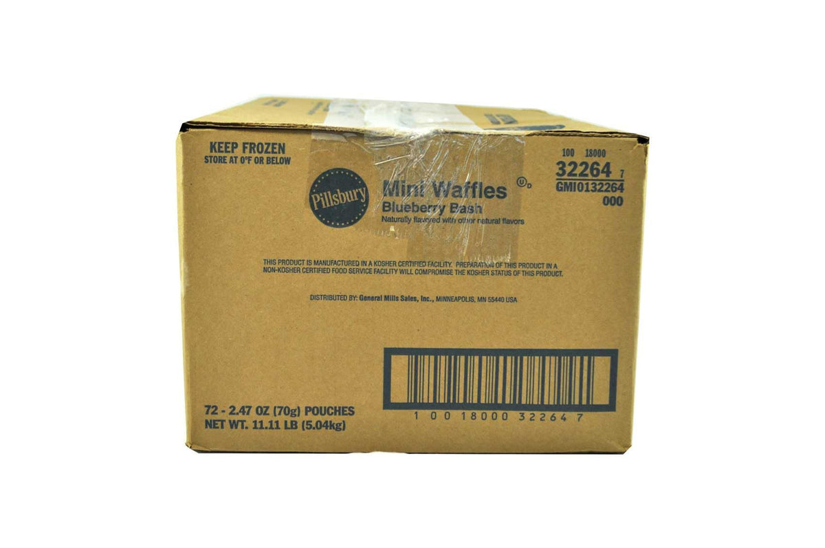 Blueberry Bash Mini Waffles by Pillsbury – 2.47 Ounce (Pack of 72), Pack of 72