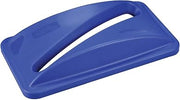 Global Industrial Paper Recycling Lid for Slim Trash Container, Blue