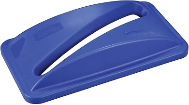 Global Industrial Paper Recycling Lid for Slim Trash Container, Blue