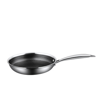 8-Inch SS Honeycomb Fry Pan by Hamilton Beach – 8 Inch, 1.4 liters, Stainless Steel, Silver, Model HHC-FP8