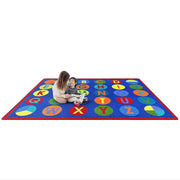 Alpha-Dots Rug by Joy Carpets – 7'8" x 10'9" (Rectangular), Nylon, Multi Color, Model 1801D-01