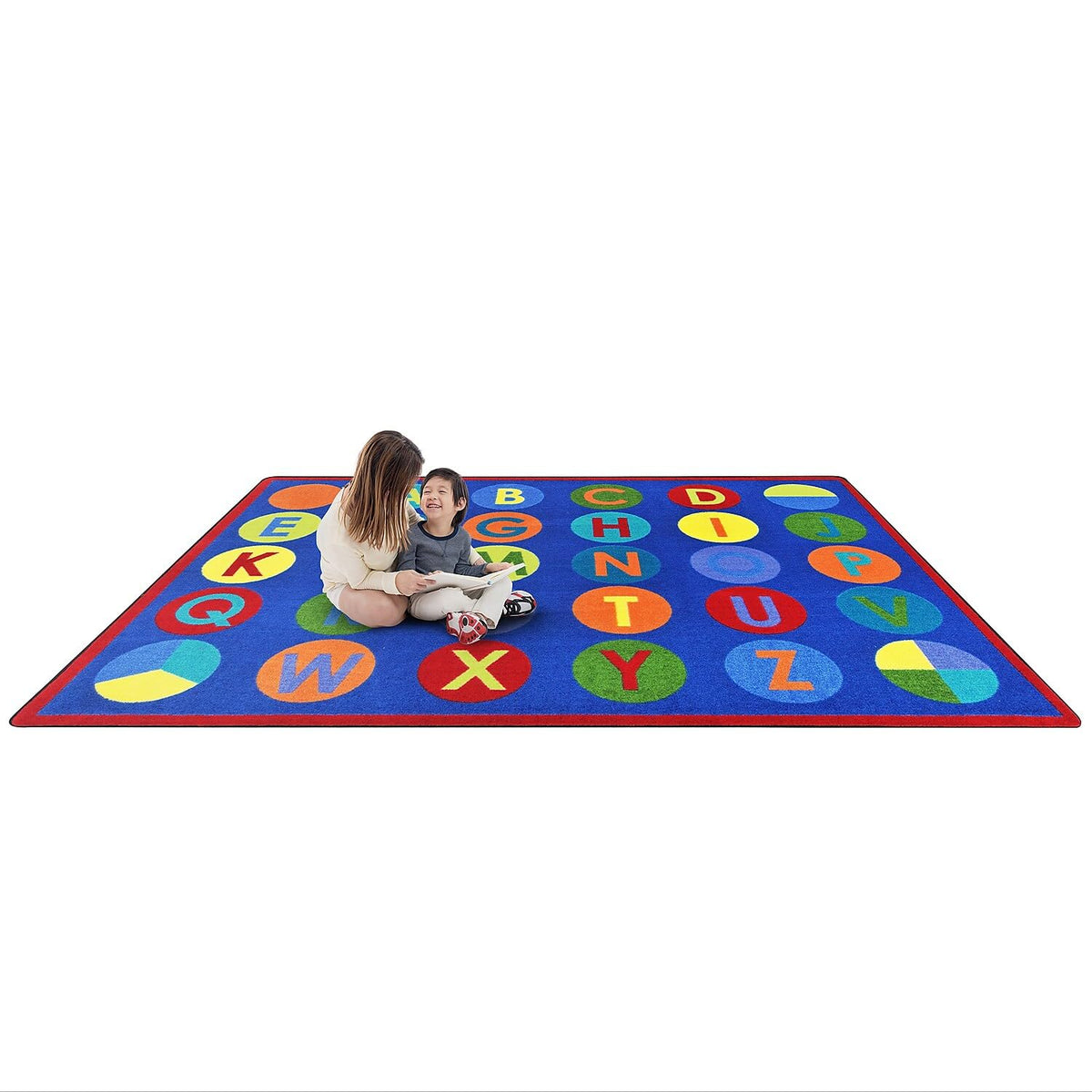Alpha-Dots Rug by Joy Carpets – 7'8" x 10'9" (Rectangular), Nylon, Multi Color, Model 1801D-01