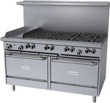 G Starfire Pro Series Gas Restaurant Range 60"W with (8) by Garland – Stainless-Steel, Model G60-8G12RR