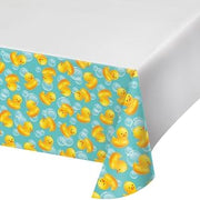 Creative Converting 727058 Border Print Plastic Tablecover, 54 x 102, Bubble Bath (2-Pack)