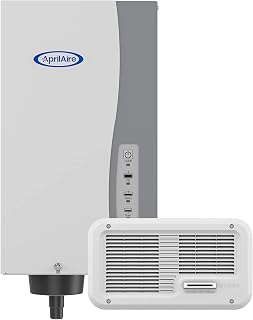 Aprilaire 865 Whole-House Steam Humidifier, Manual Steam Humidifier with Wall Mount Fan, Whole-House Humidifier for Homes without HVAC Duct System up to 10,300 Sq. Ft., White