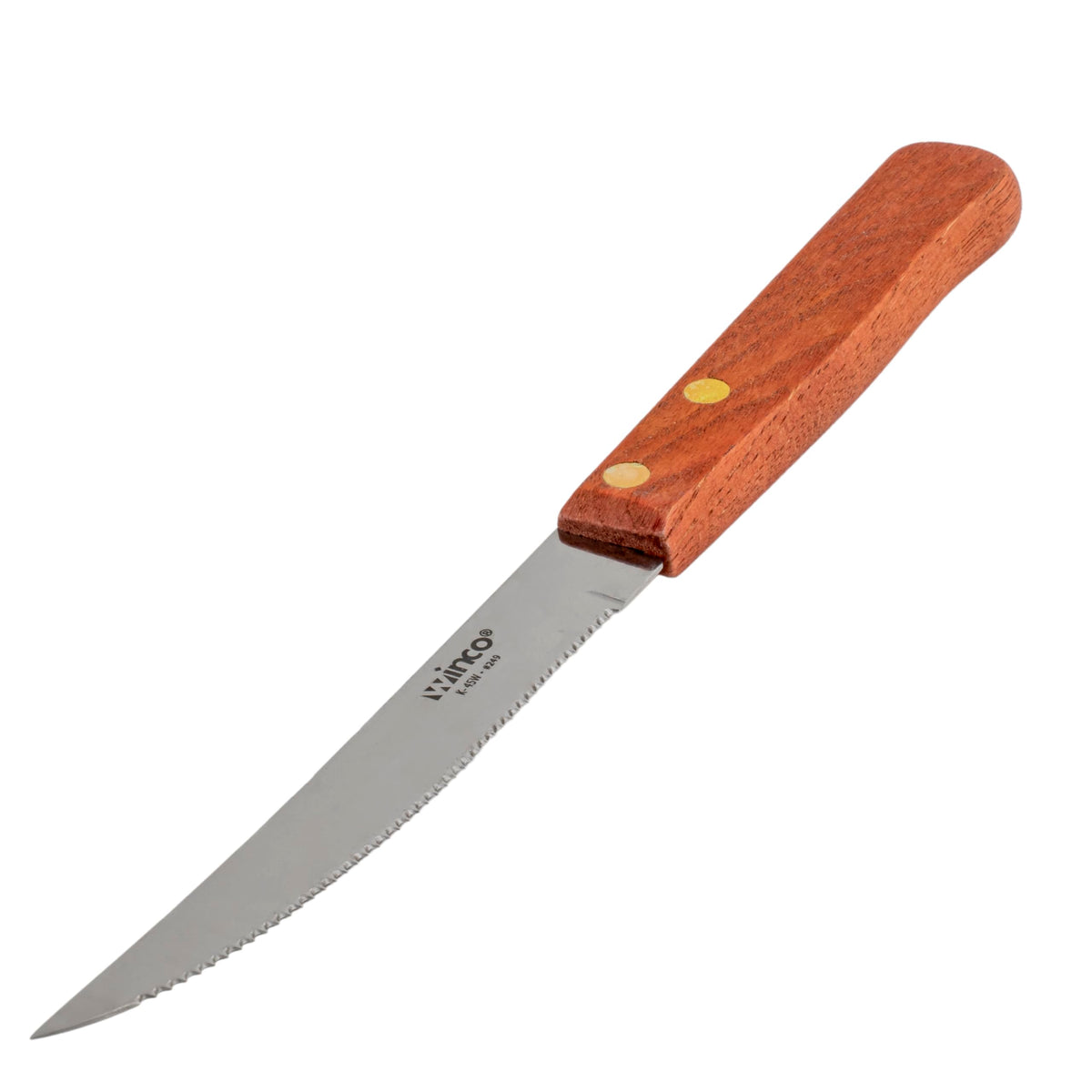 Winco 1 / 4.5" / Pointed Wood Steak Knives