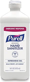 Purell Advanced Hand Sanitizer Refreshing Gel, Clean Scent, 16 fl oz Flip Cap Bottle (Pack of 12) - 9636-12-S