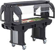 Cambro VBR6110 6' Versa Food Bar with Standard Casters Black Case of 1
