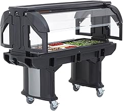 Cambro VBR6110 6' Versa Food Bar with Standard Casters Black Case of 1