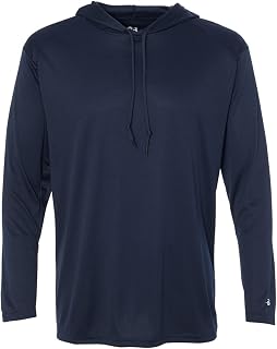Badger B-Core Long Sleeve Hooded T-Shirt 4XL Navy