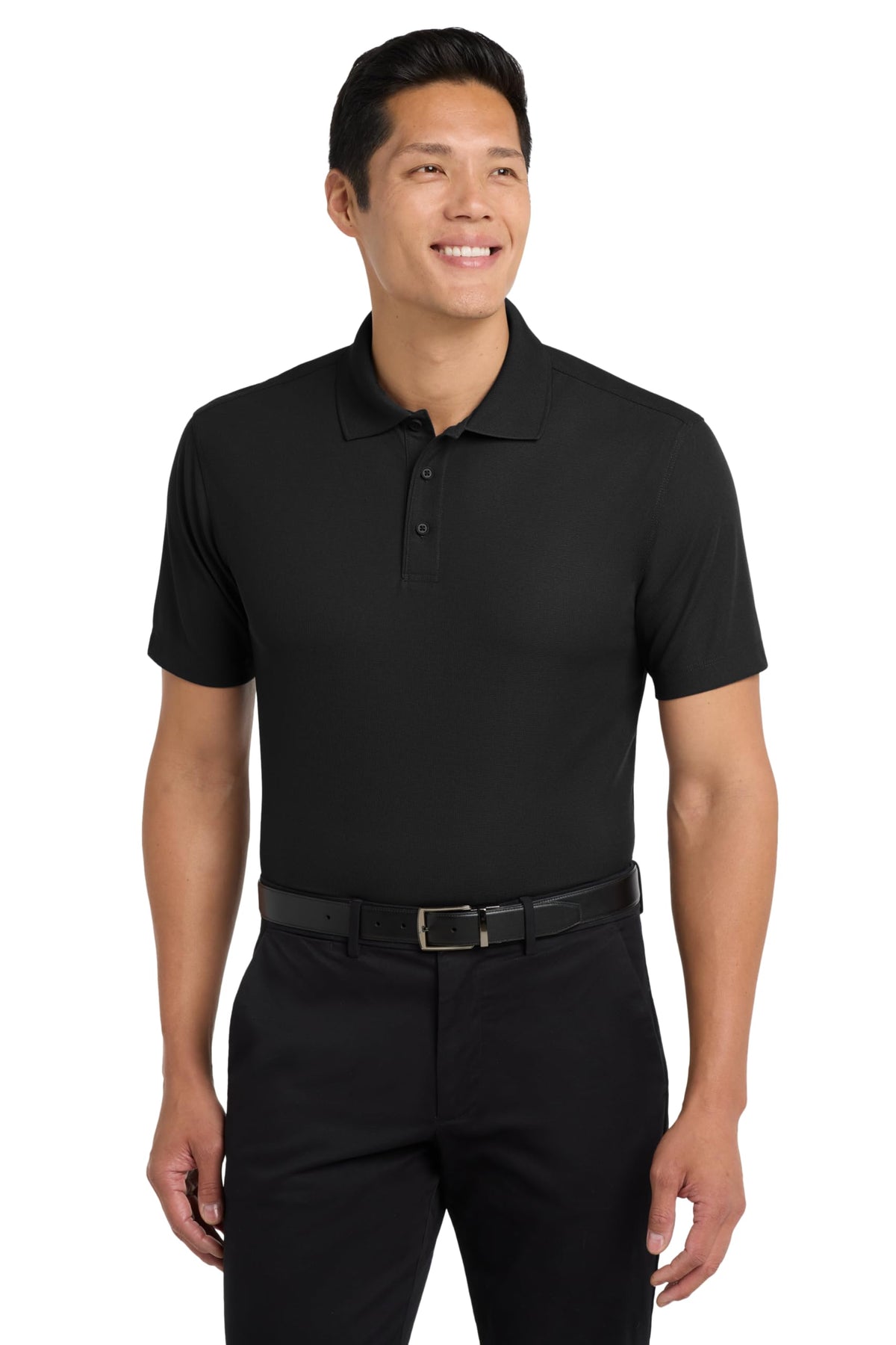 Unisex Dry Zone Grid Polo Black by Port Authority – X-Large, Polyester, Black, Model SNM-985585
