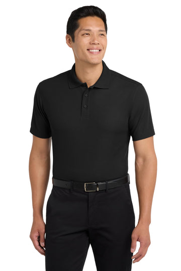 Unisex Dry Zone Grid Polo Black by Port Authority – X-Large, Polyester, Black, Model SNM-985585
