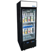 Commercial Black Steel Glass Door Refrigerator Merchandiser by Atosa – 19.4 cu. ft. | Left Hinge, 19.4 cubic_feet, Stainless Steel, Black, Model MCF8722GR