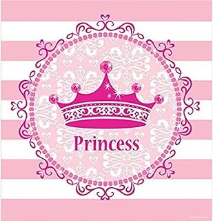 Creative Converting Pink Princess Royalty Table Cover Plastic Tablecover, 48" by 88"