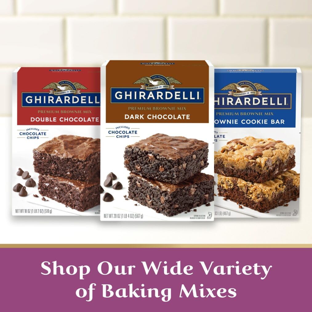 Supreme Premium Brownie Mix by Ghirardelli – 18.75 Ounce (Pack of 12), Pack of 12, Model 416982942336