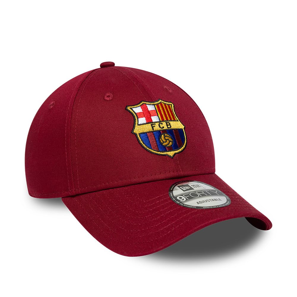 F C Barcelona Core 9Forty Adjustable Unisex Cap by New Era – Polyester, Red, Model 60846893