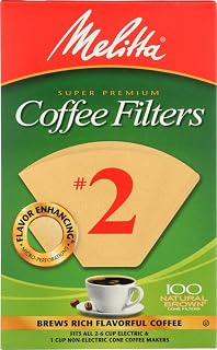 Melitta #2 Cone Coffee Filter 100 Count Natural Brown(Multi Pack) (4)