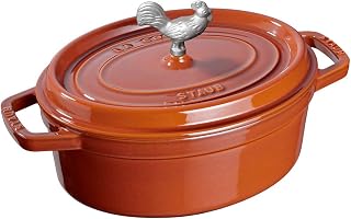 STAUB Cast Iron 5.75-qt Coq au Vin Cocotte - Burnt Orange
