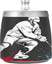 Hockey Player Splash Ashtray with Lid, Outdoor Ashtrays for Patio