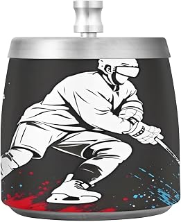 Hockey Player Splash Ashtray with Lid, Outdoor Ashtrays for Patio