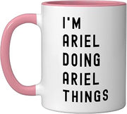 I'm Ariel Doing Ariel Things Ceramic Mug, Pink/White, 11oz