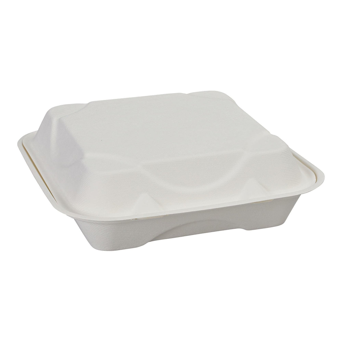 Eco-Products Compostable Vanguard 9" Clamshell To Go Containers by ECO PRODUCTS – 9" x 9", 18.0 ounces, molded fiber, White, Pack of 500