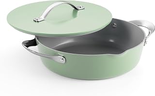 Tramontina Fiora 4.25-Quart Ceramic Non Stick Cooking Pan with Lid