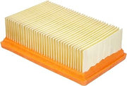 Flat Pleated Filter for Karcher Wet Dry Vacuum - Compatible with WD 4, WD 5/P and WD 6 P S Wet Dry Vacs - Reusable Filter