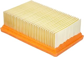 Flat Pleated Filter for Karcher Wet Dry Vacuum - Compatible with WD 4, WD 5/P and WD 6 P S Wet Dry Vacs - Reusable Filter