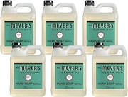 Mrs. MEYER'S Basil Scent Liquid Hand Soap Refill Bottle, 33 Fl oz. (Pack of 6)
