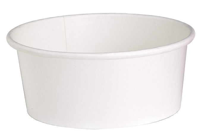 PacknWood- 210PC750B -Round White Soup and Salad Container-Paper Food Storage Containers-disposable salad bowl-soup bowl-(24 oz, 5.9" x 2.4")-case of 360